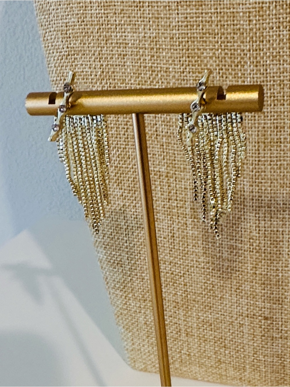 Fashion Jewelry Gold Chain Tassel Drop Earrings